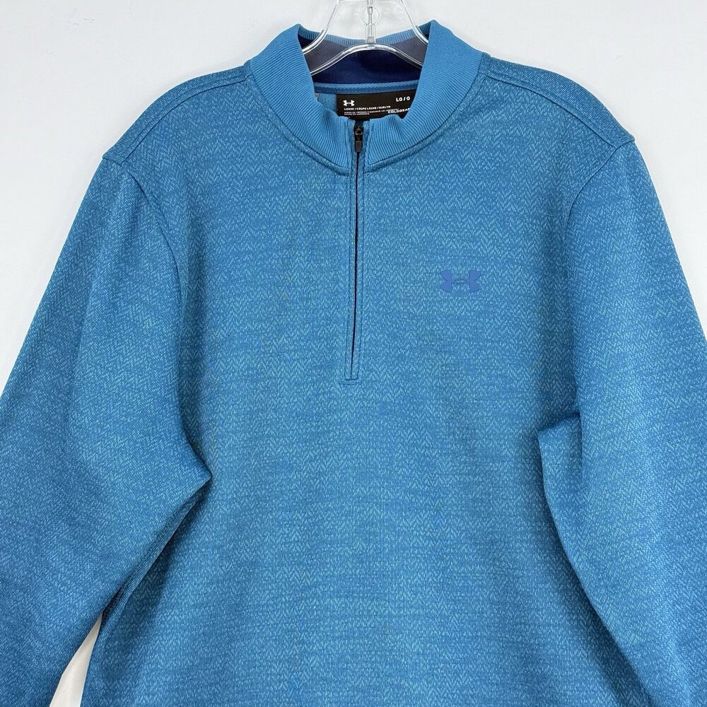 Under Armour Coldgear Quarter Zip Jumper Sweater College Steet Wear Men's Size L - Picture 2 of 14